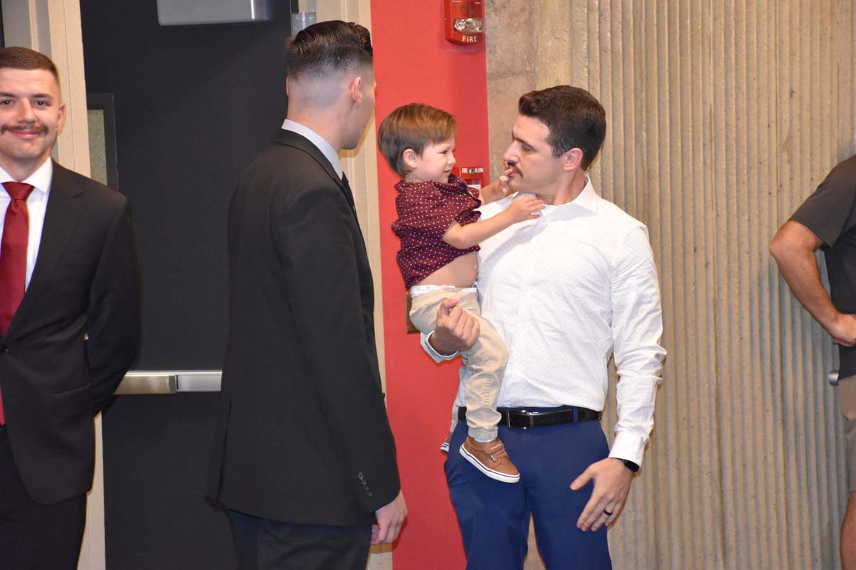 People enjoying the Paramedic Graduation