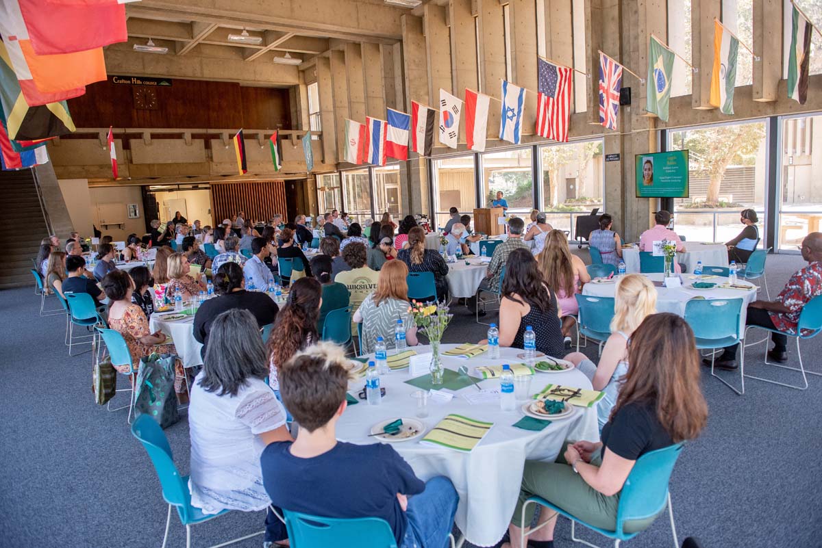 People enjoying the Scholarship Luncheon