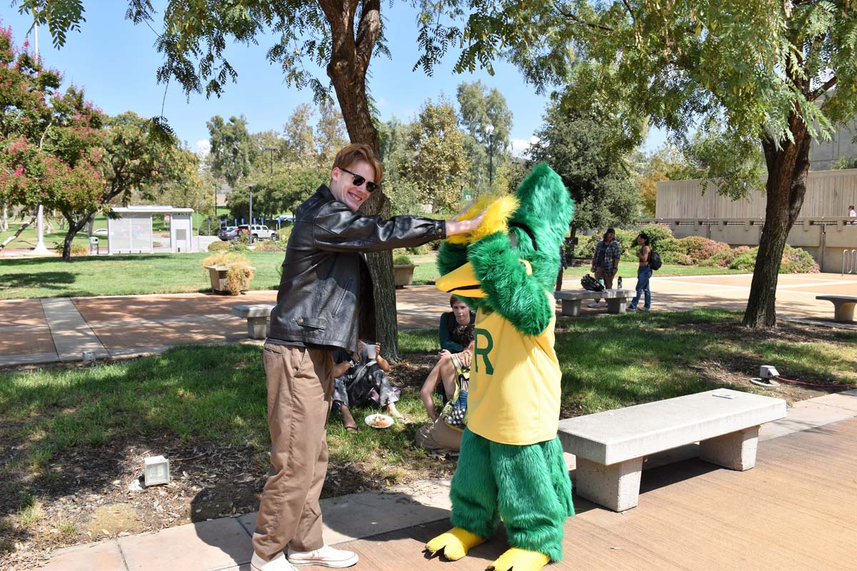 People enjoying the Transfer Fair and Hispanic Heritage Kickoff Event