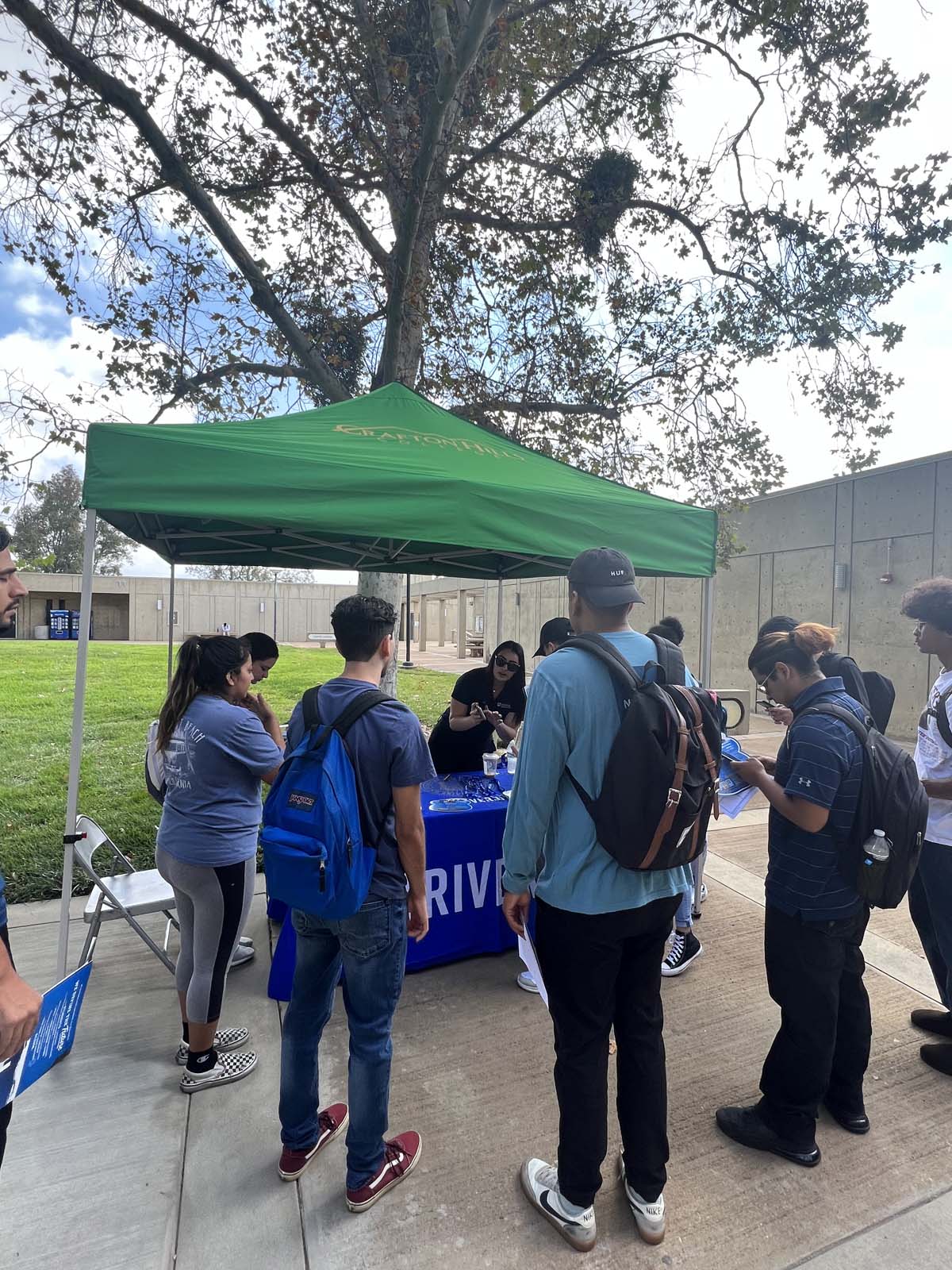 People enjoying the Transfer Fair and Hispanic Heritage Kickoff Event