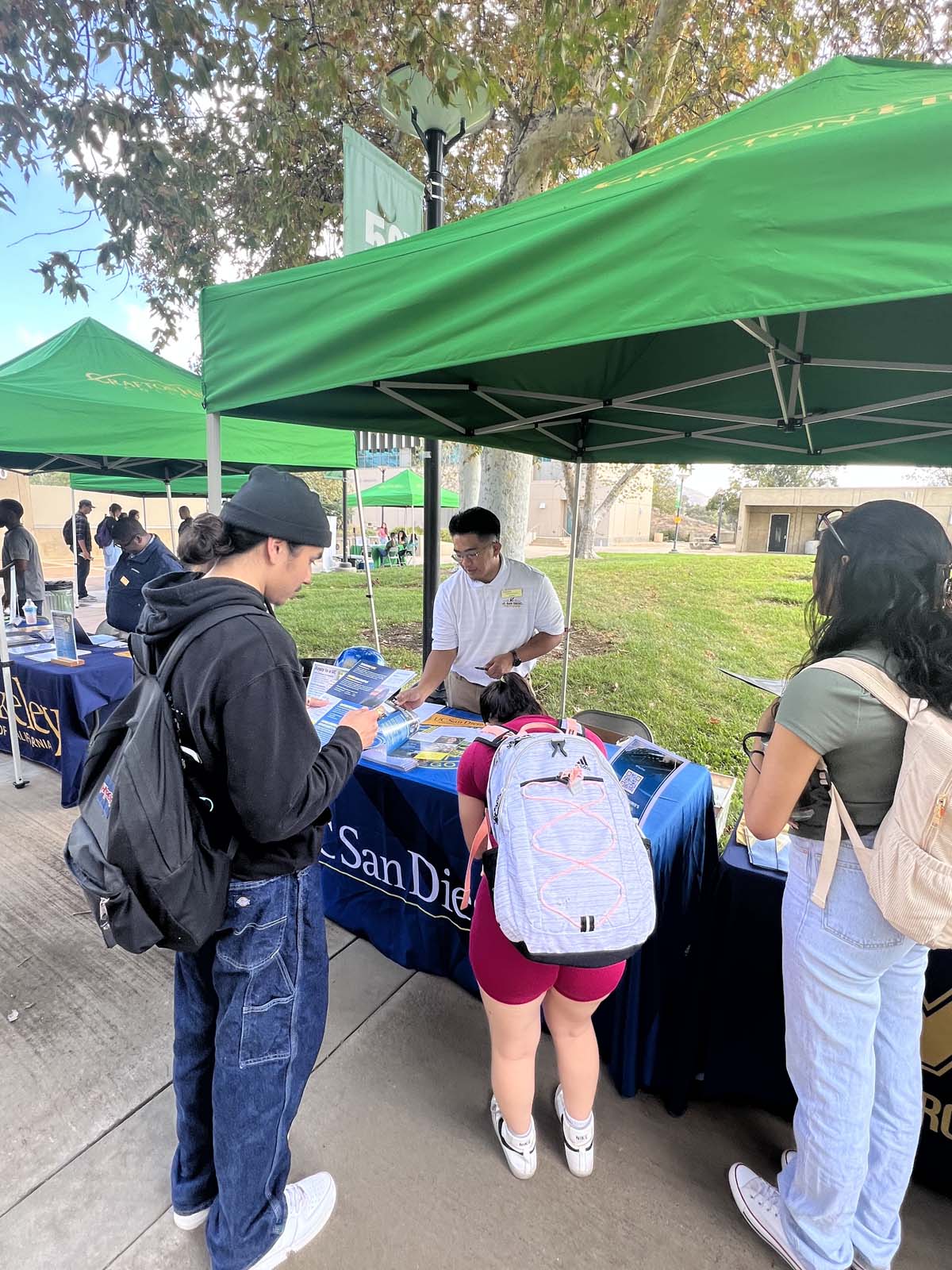 People enjoying the Transfer Fair and Hispanic Heritage Kickoff Event