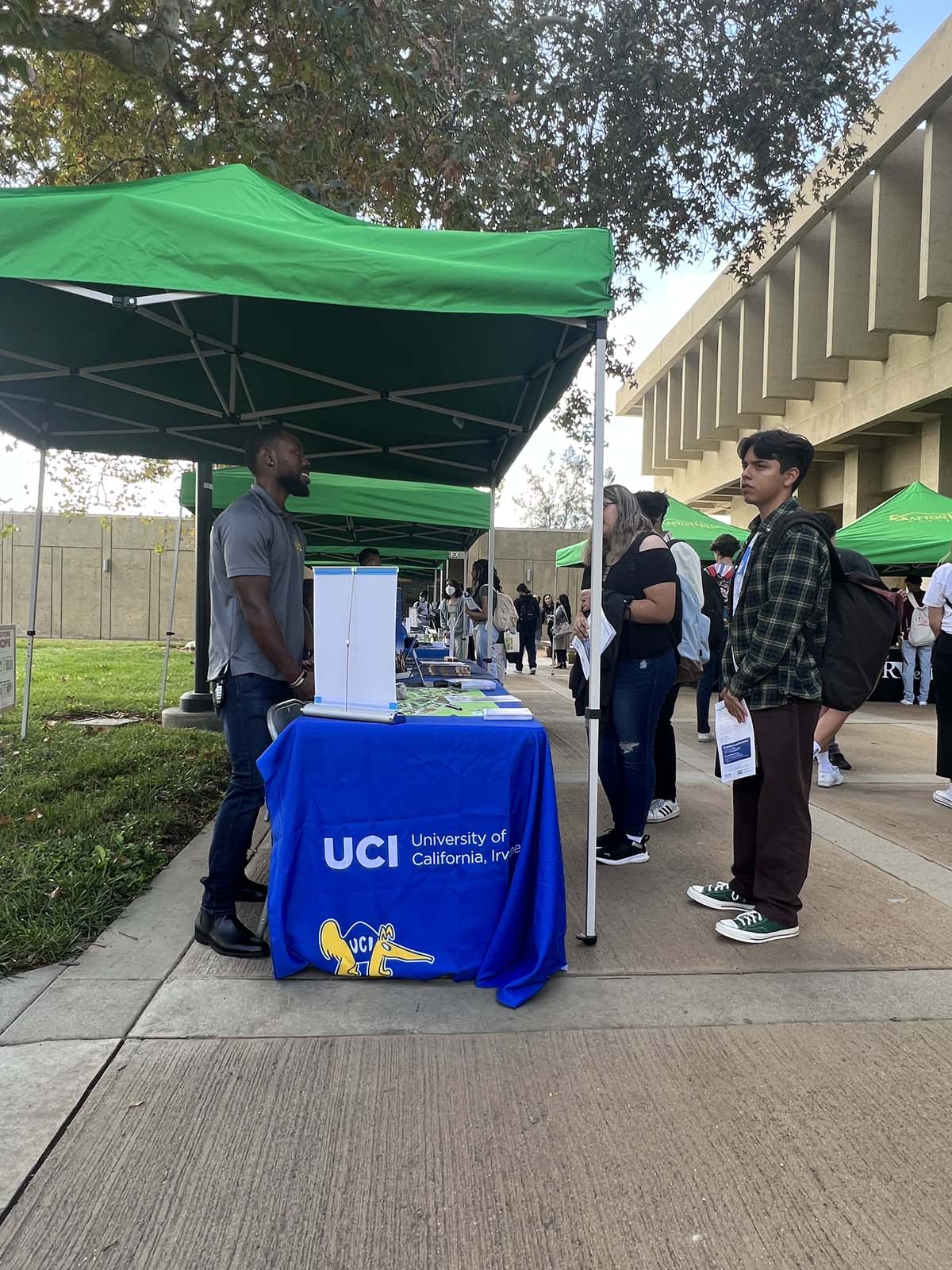 People enjoying the Transfer Fair and Hispanic Heritage Kickoff Event