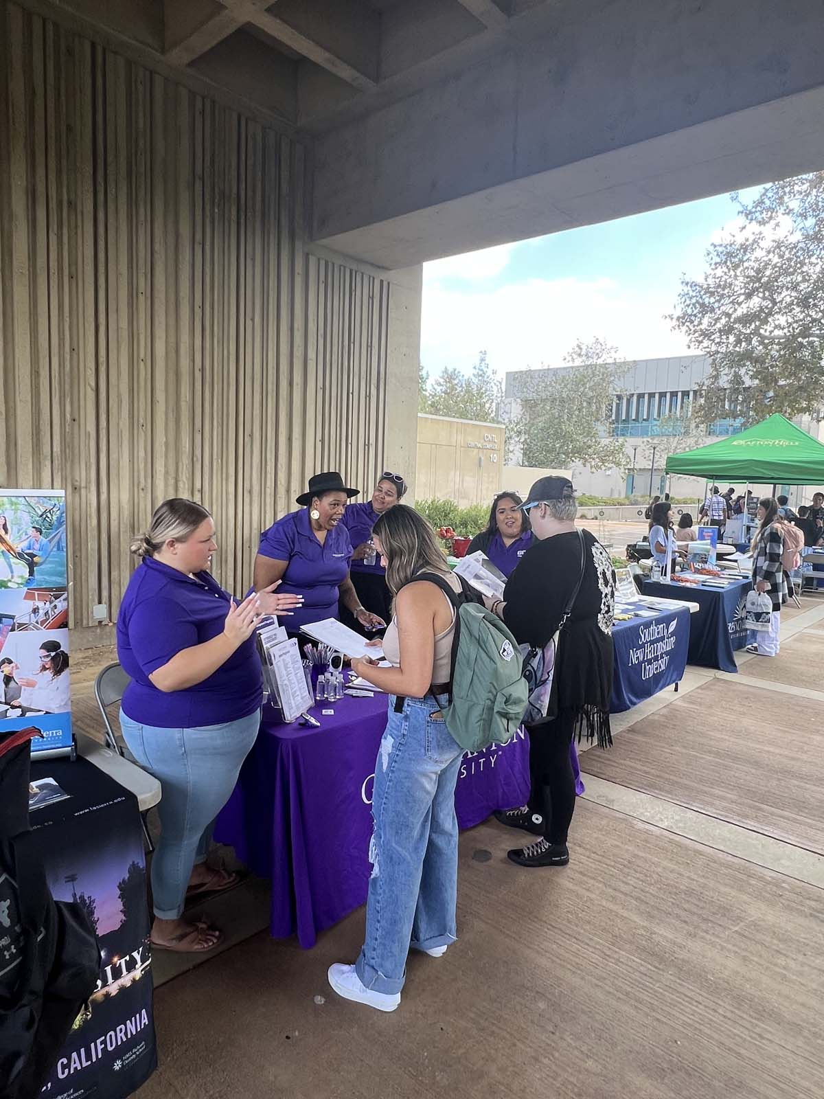 People enjoying the Transfer Fair and Hispanic Heritage Kickoff Event