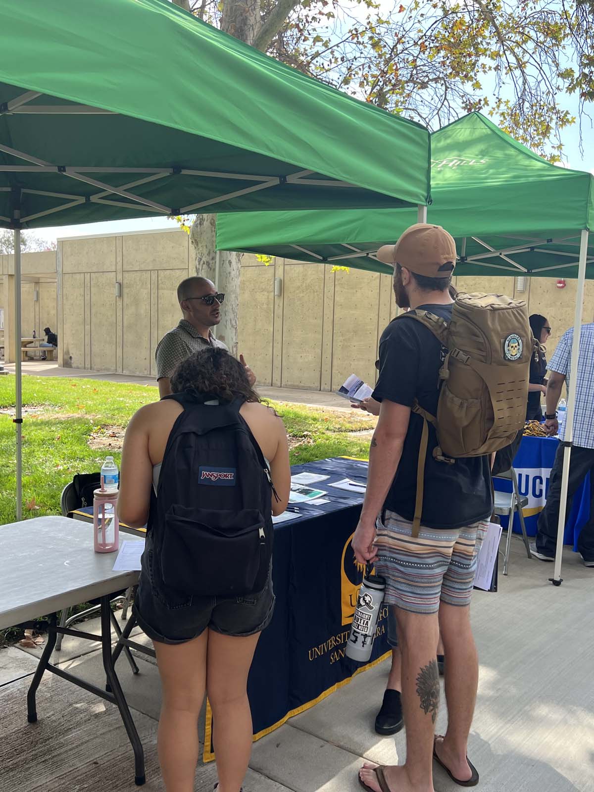People enjoying the Transfer Fair and Hispanic Heritage Kickoff Event