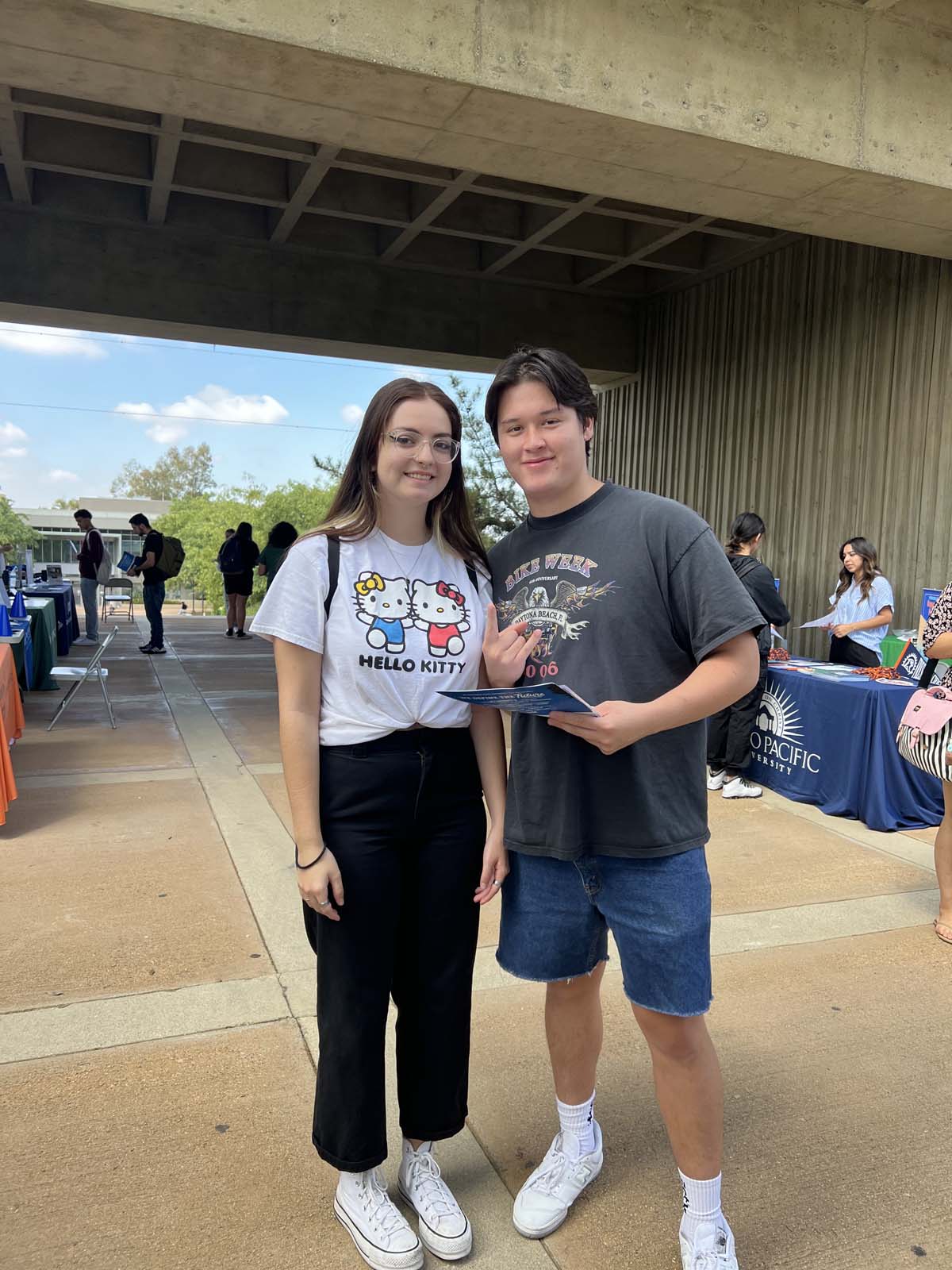 People enjoying the Transfer Fair and Hispanic Heritage Kickoff Event
