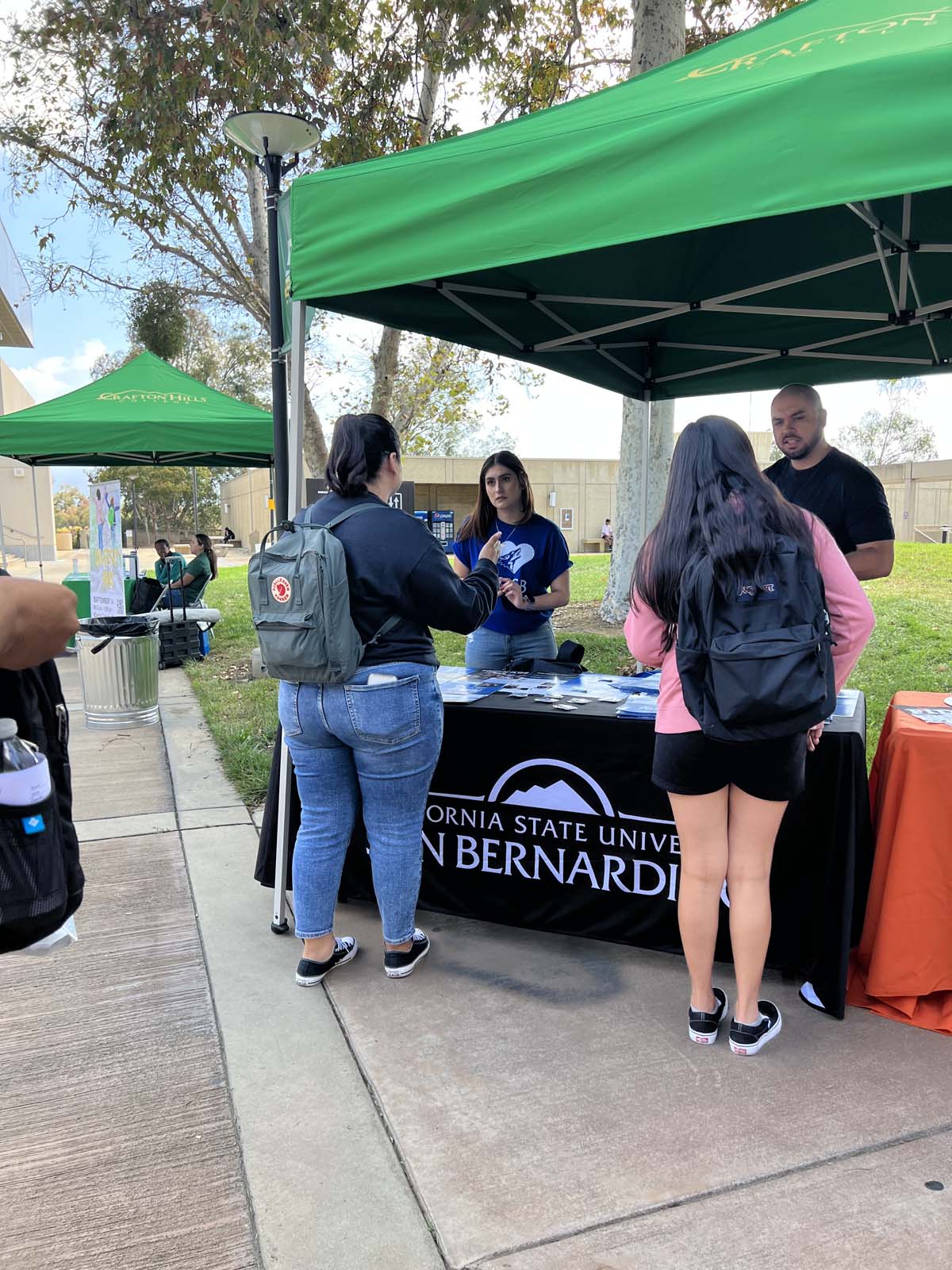 People enjoying the Transfer Fair and Hispanic Heritage Kickoff Event