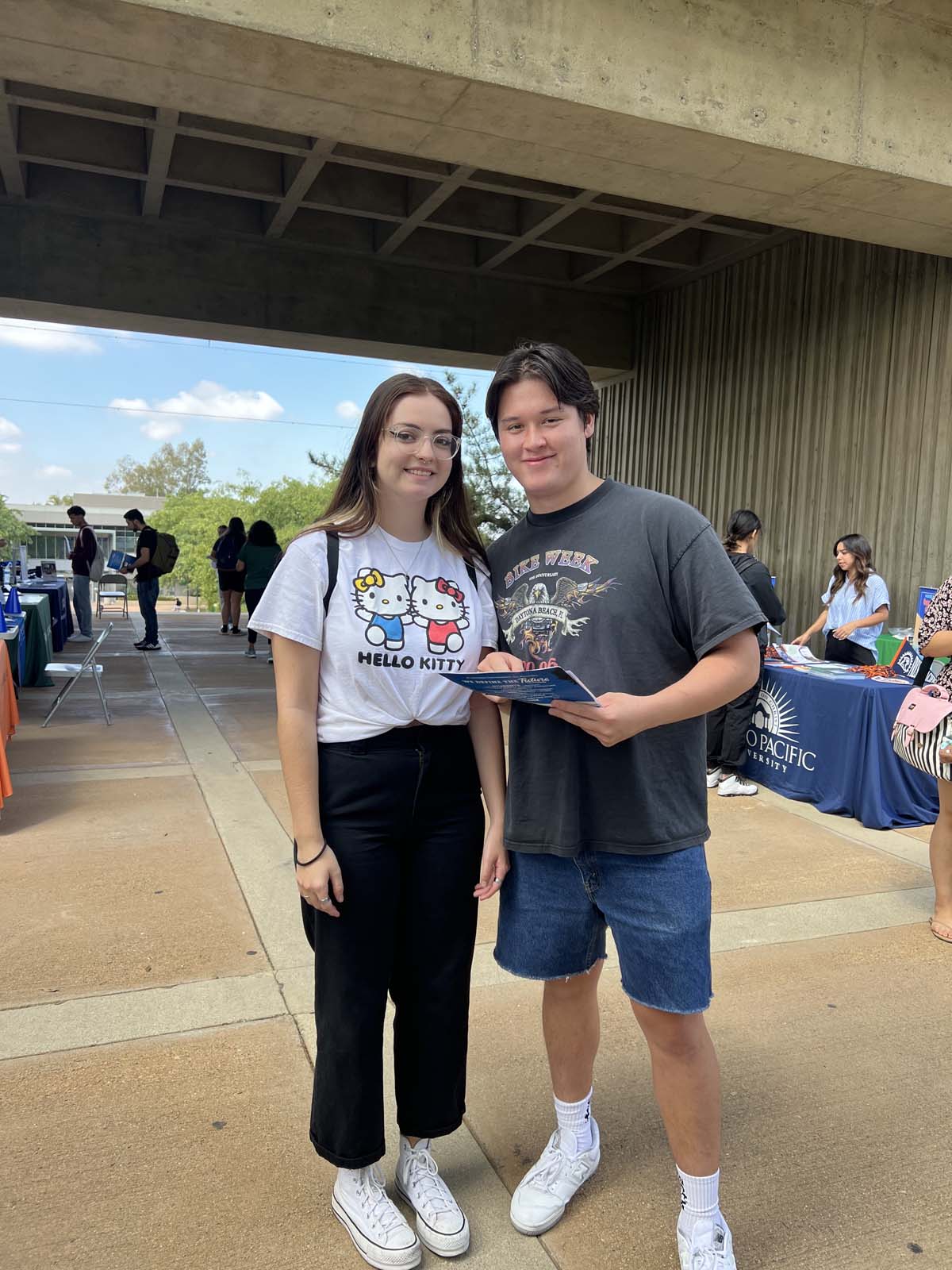 People enjoying the Transfer Fair and Hispanic Heritage Kickoff Event