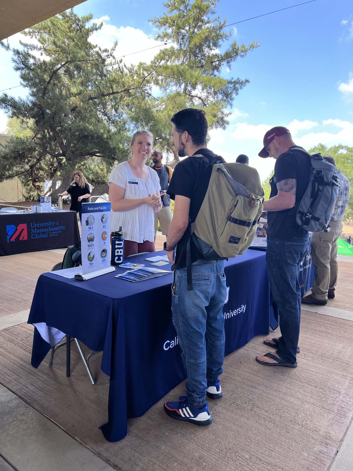 People enjoying the Transfer Fair and Hispanic Heritage Kickoff Event