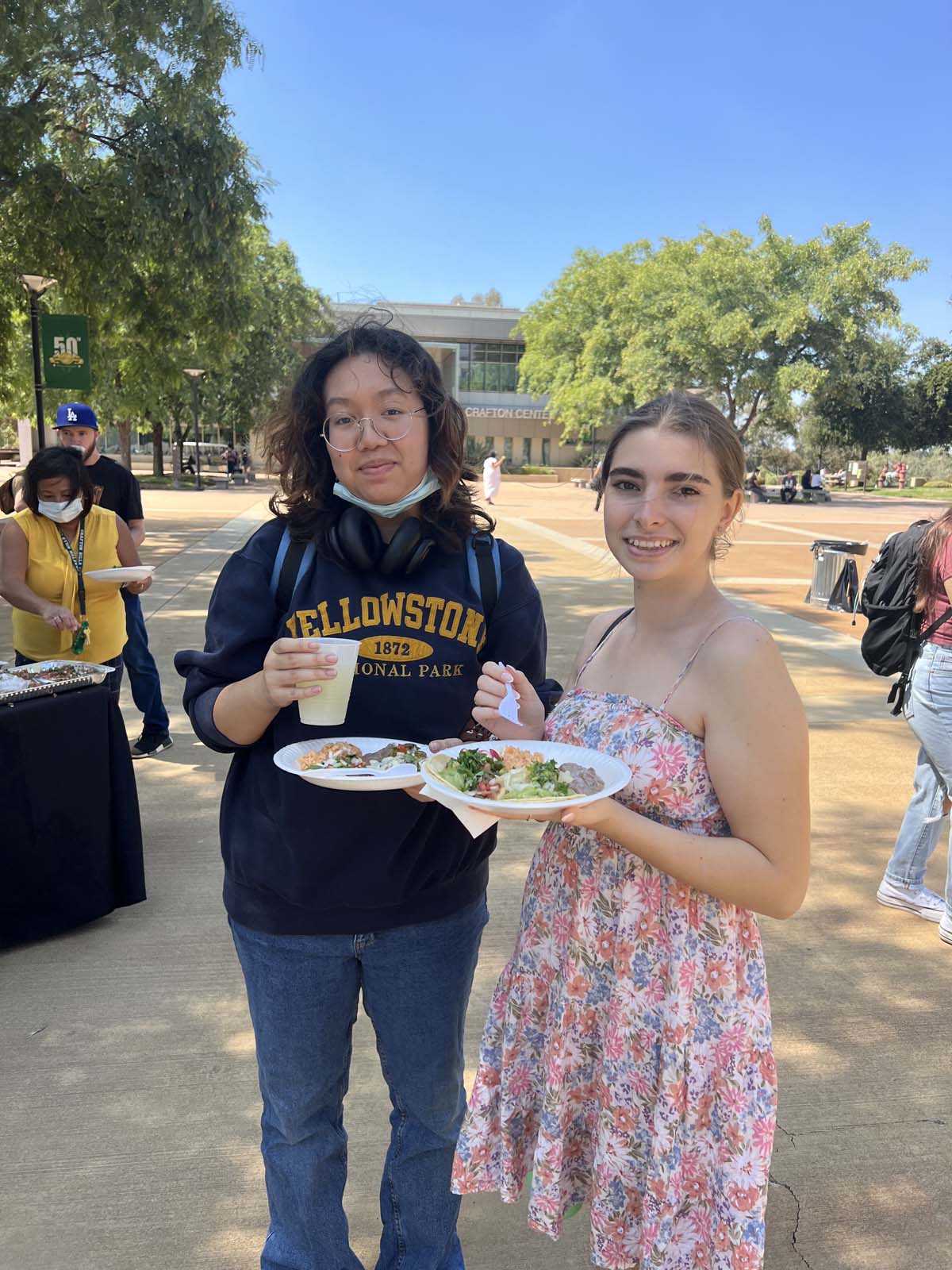 People enjoying the Transfer Fair and Hispanic Heritage Kickoff Event