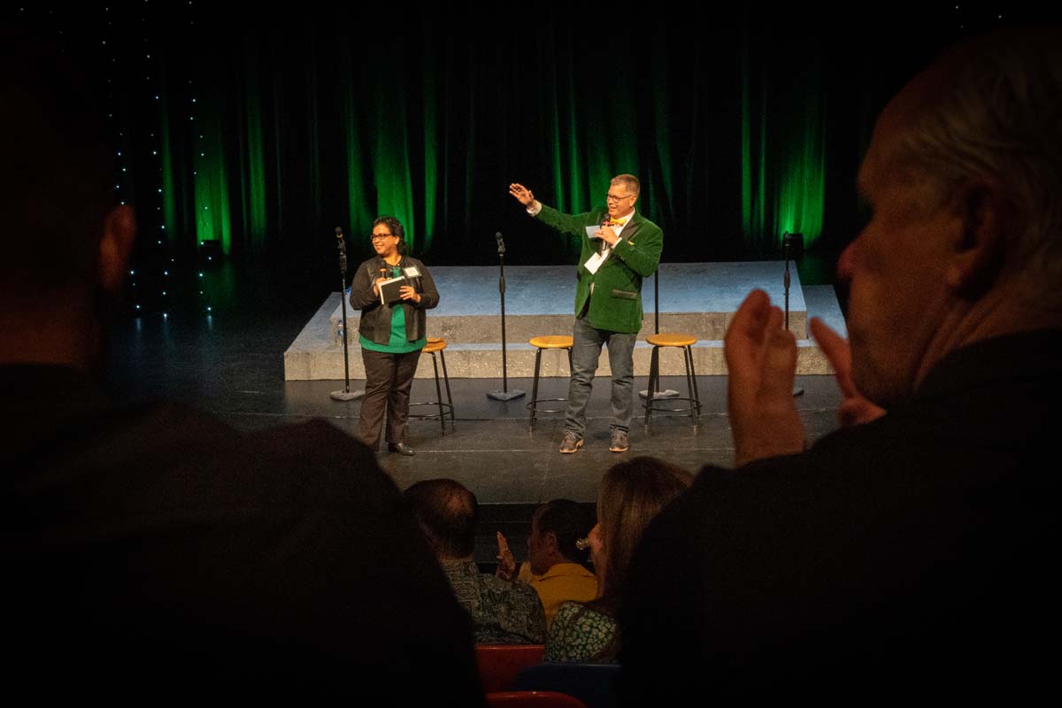 People enjoying the Anniversary Gala