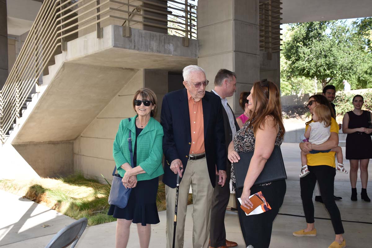 People enjoying the naming event