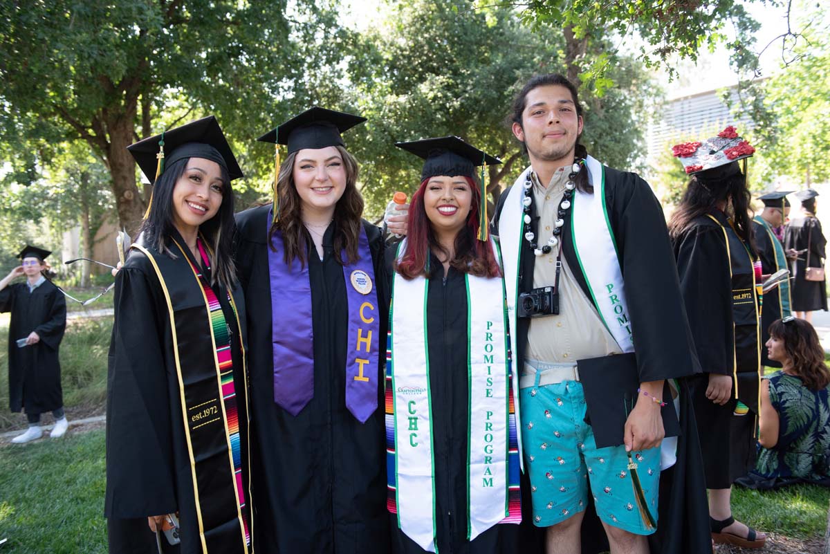 People enjoying Commencement