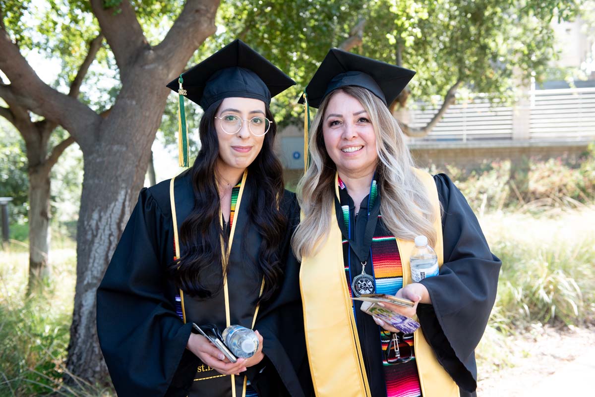 People enjoying Commencement