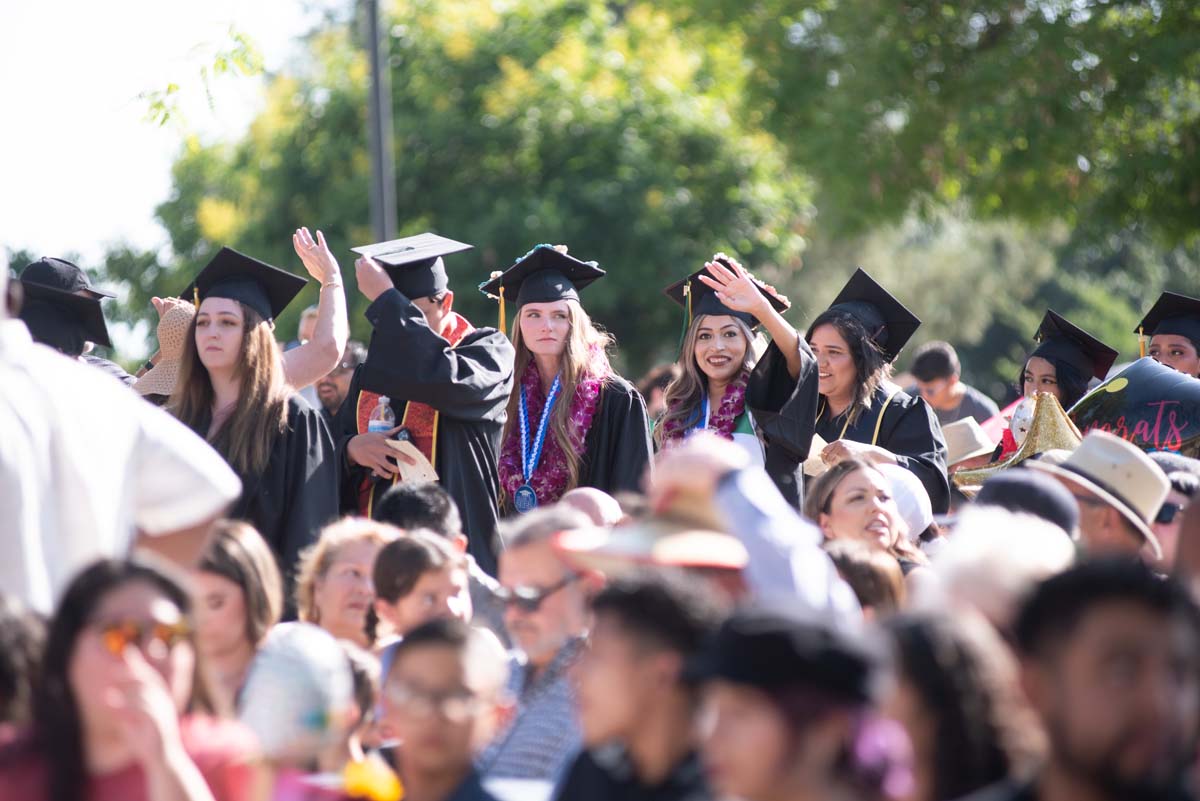 People enjoying Commencement