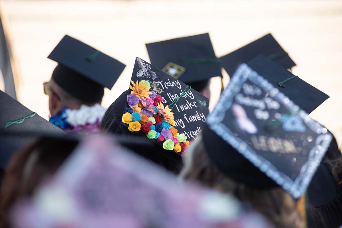 People enjoying Commencement