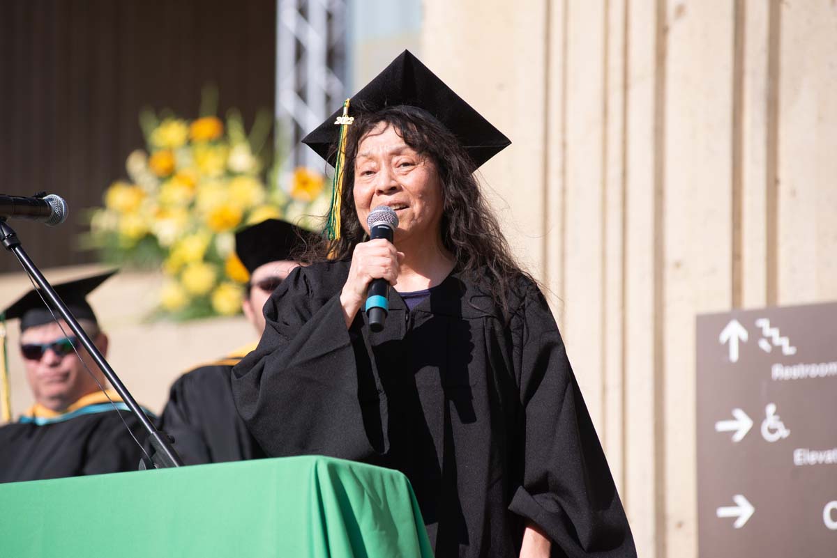 People enjoying Commencement