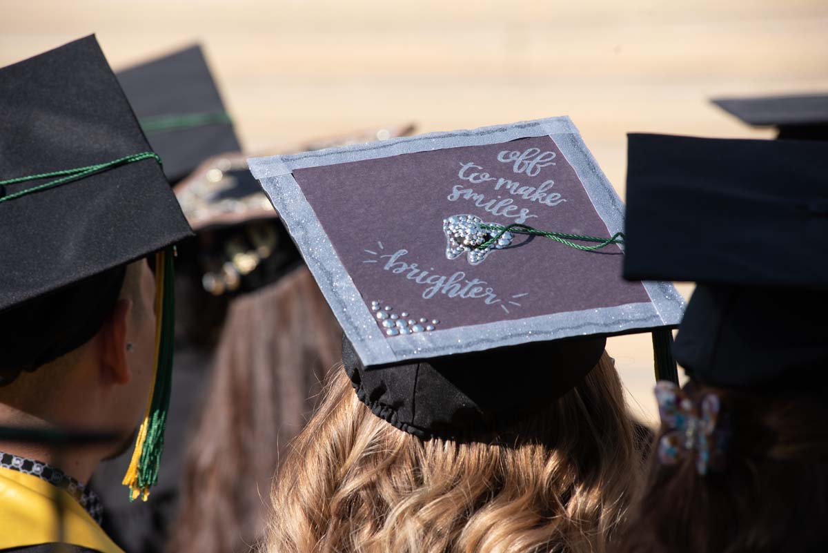 People enjoying Commencement