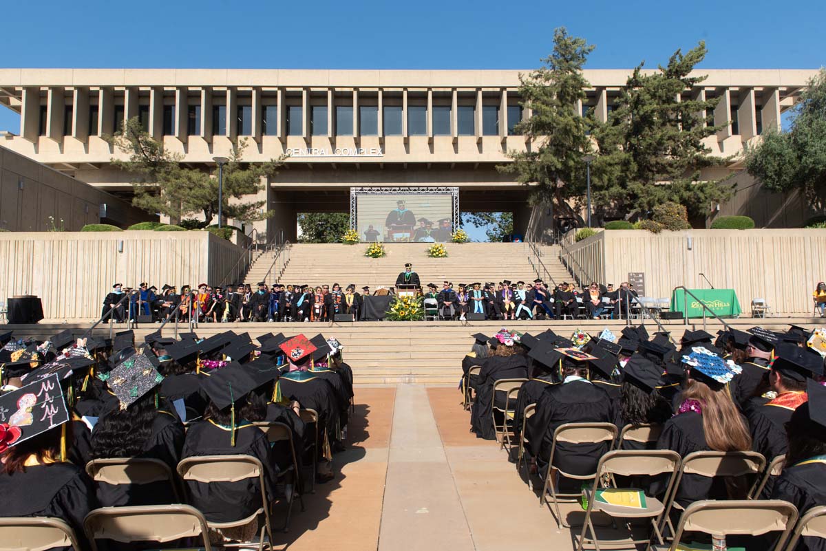 People enjoying Commencement