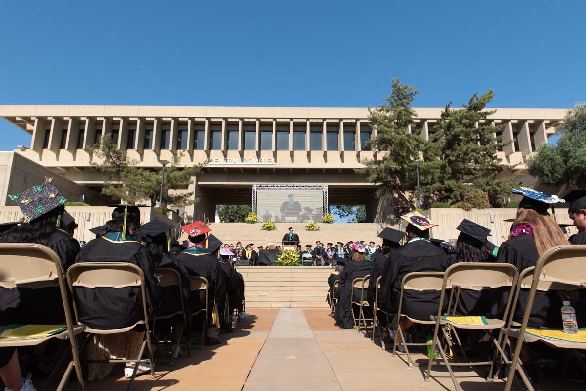 People enjoying Commencement
