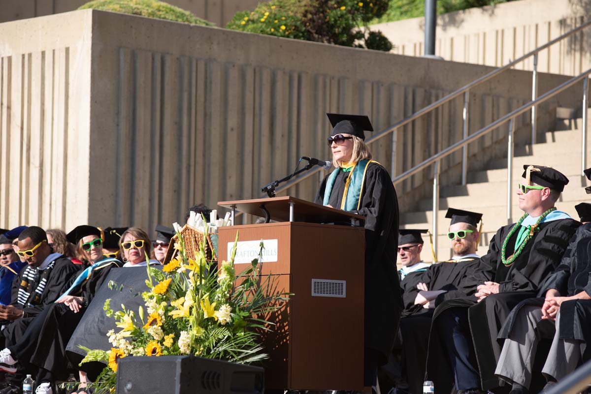 People enjoying Commencement