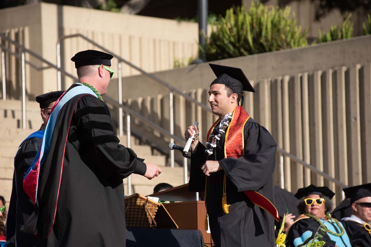 People enjoying Commencement