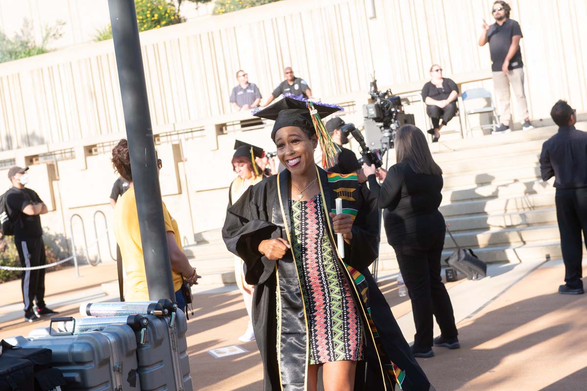 People enjoying Commencement
