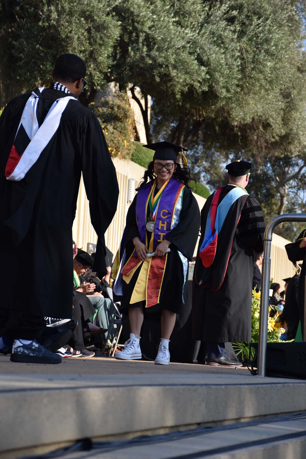 People enjoying Commencement