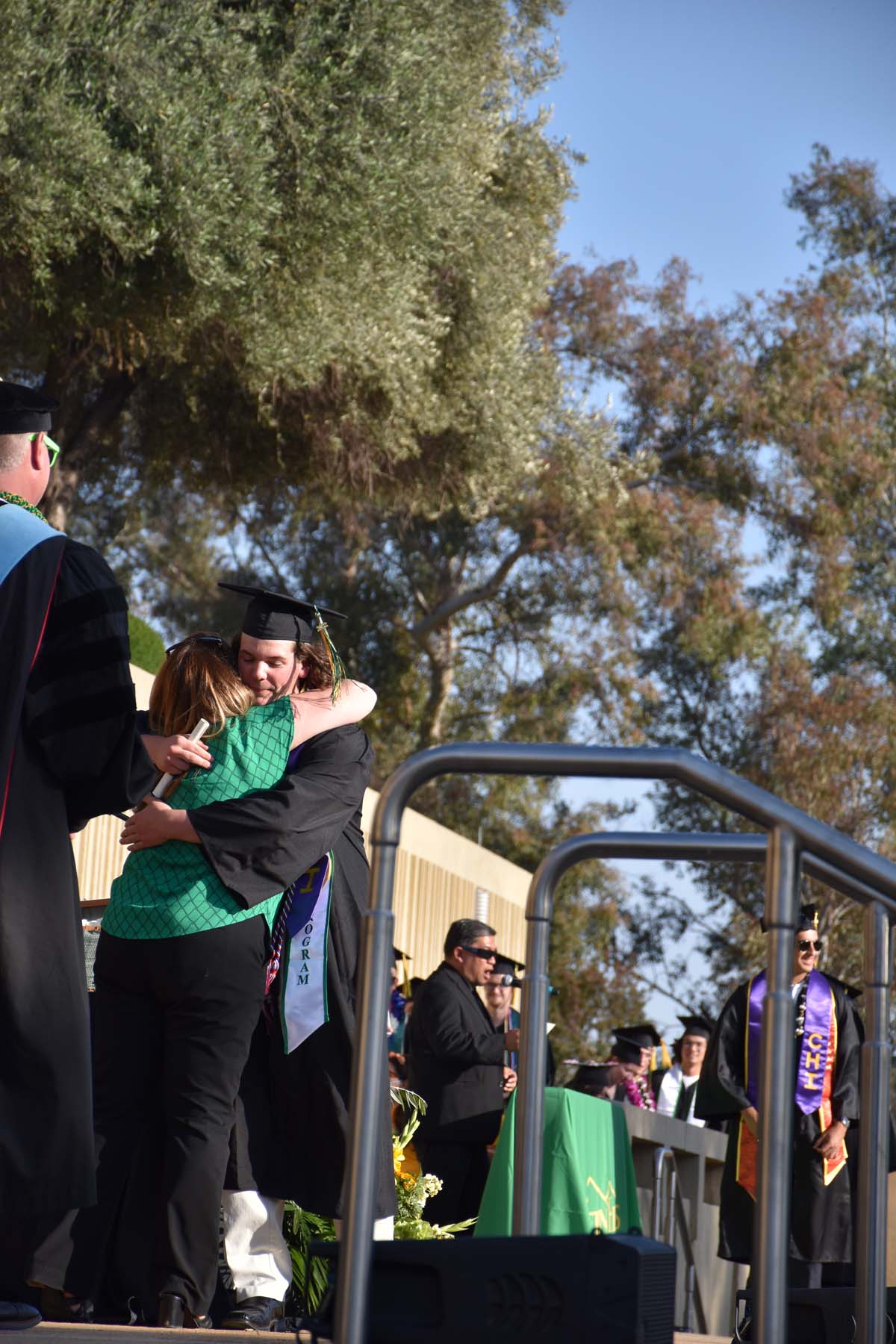 People enjoying Commencement