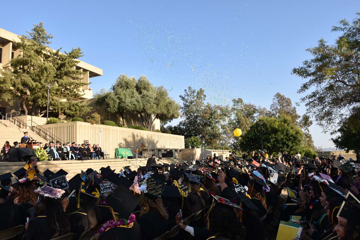 People enjoying Commencement
