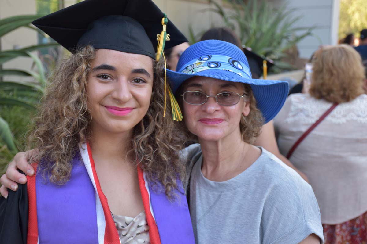 People enjoying Commencement