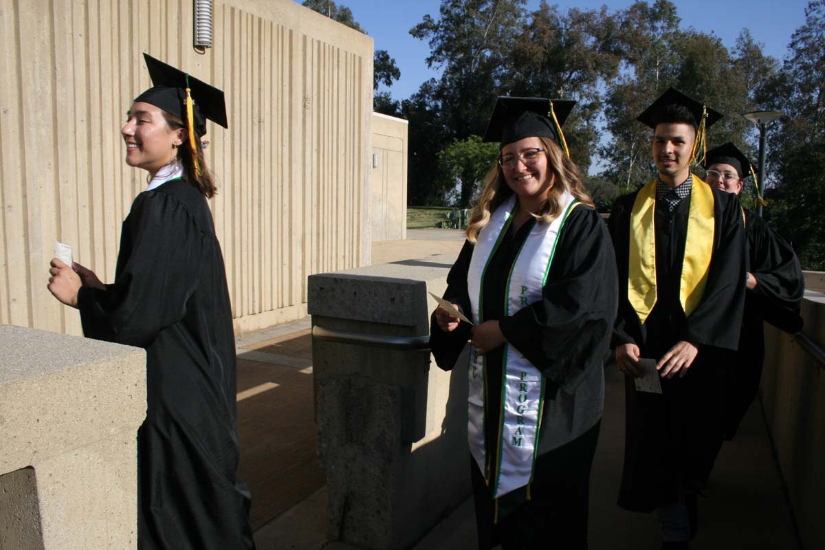 People enjoying Commencement