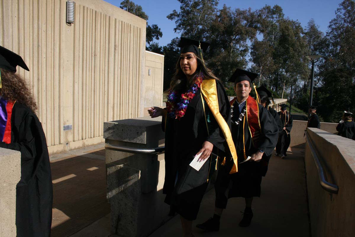 People enjoying Commencement