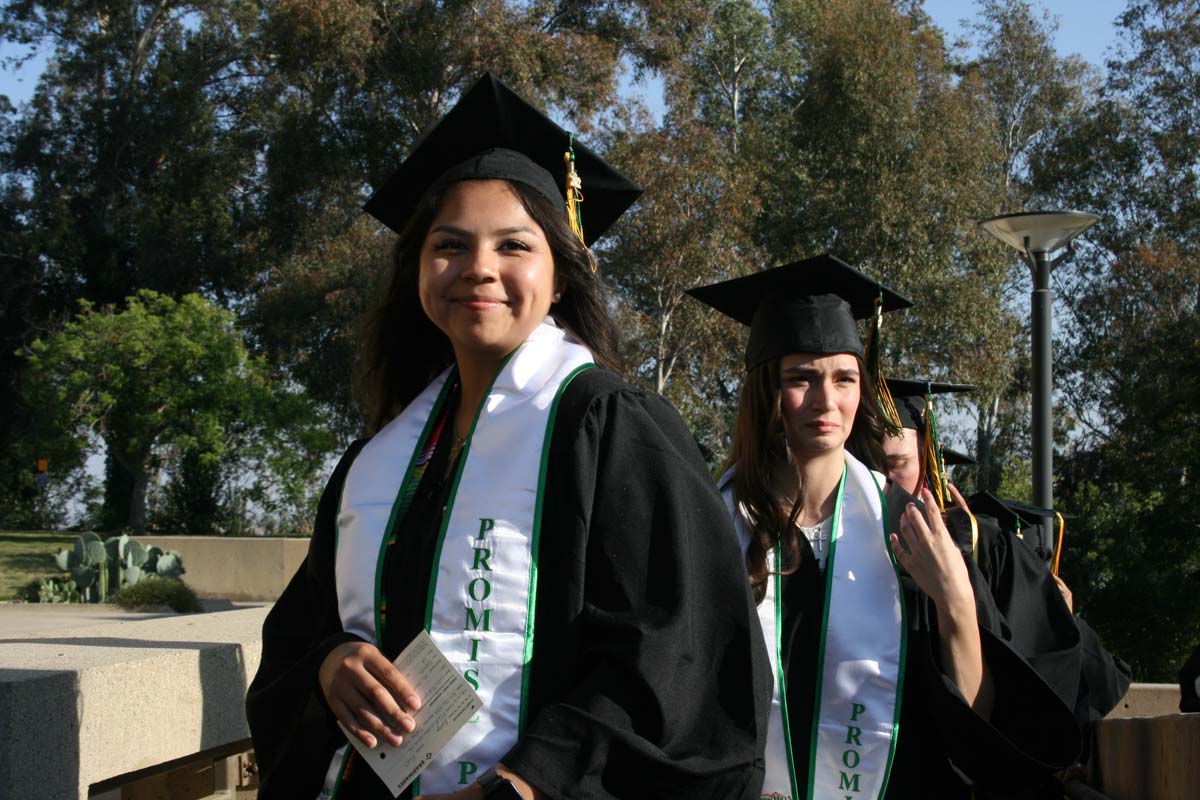People enjoying Commencement