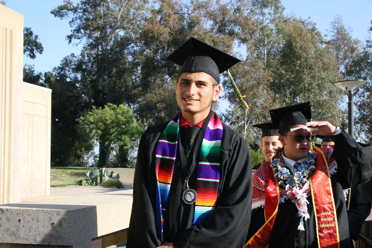 People enjoying Commencement
