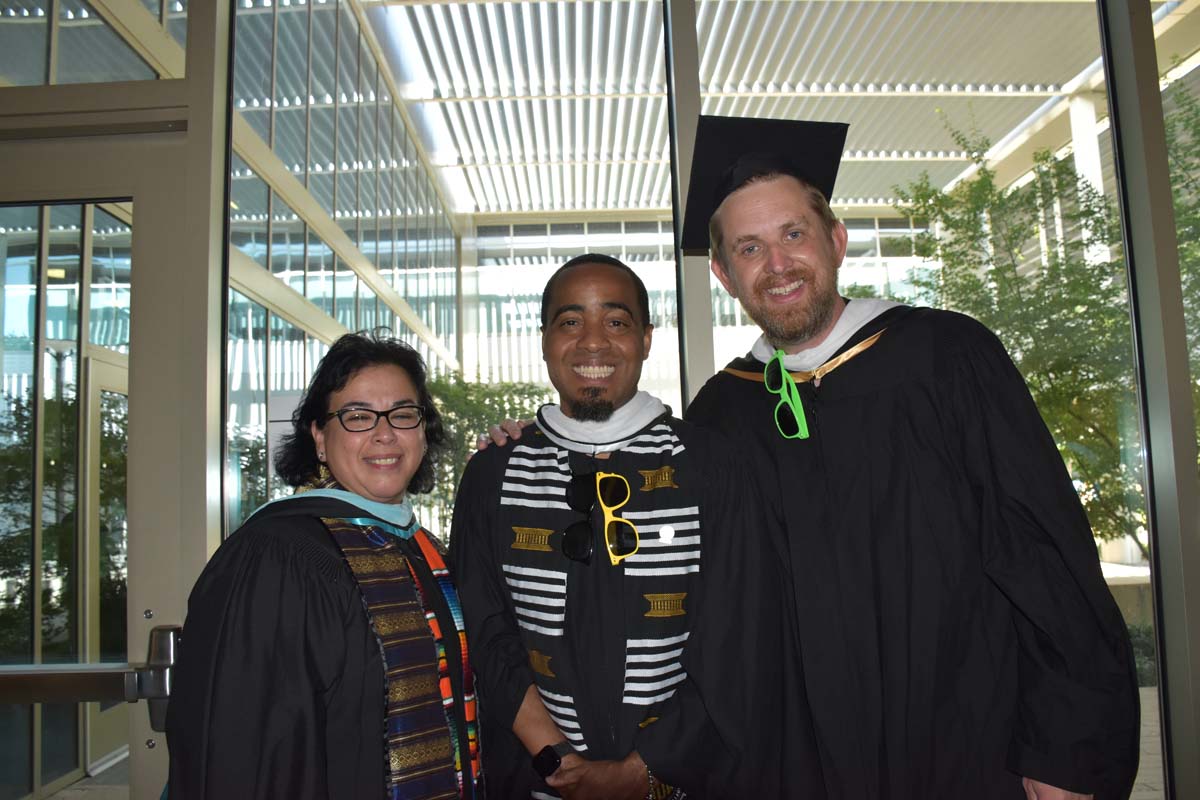 People enjoying Commencement