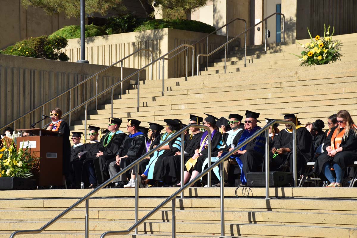People enjoying Commencement
