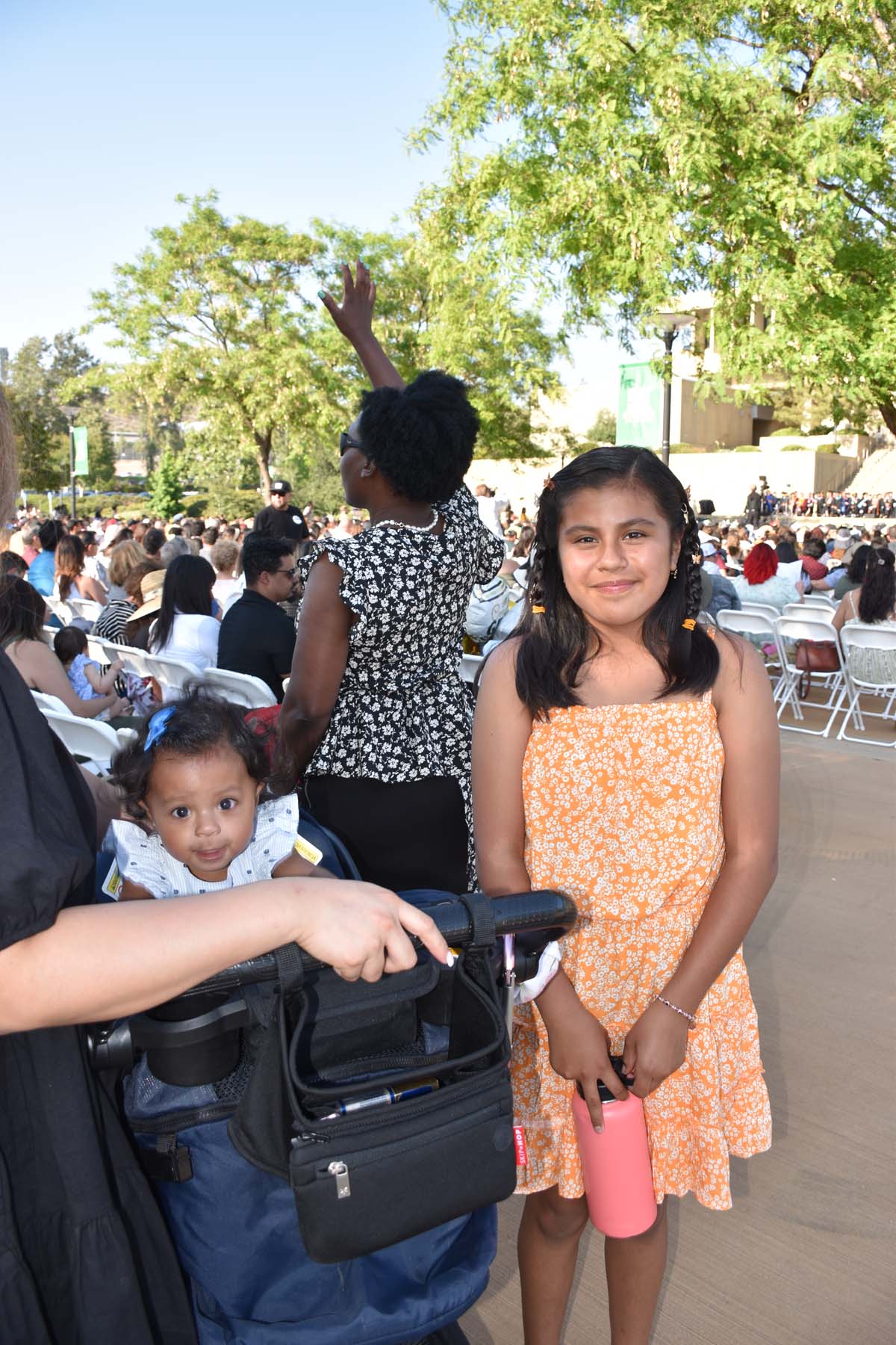 People enjoying Commencement