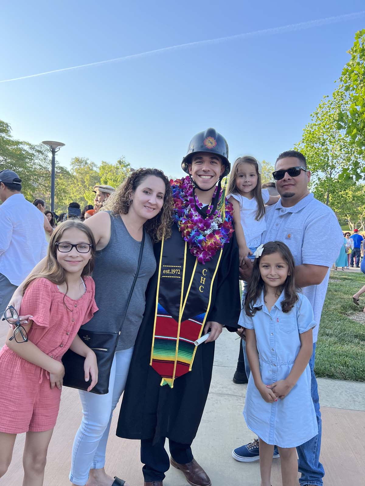 People enjoying Commencement