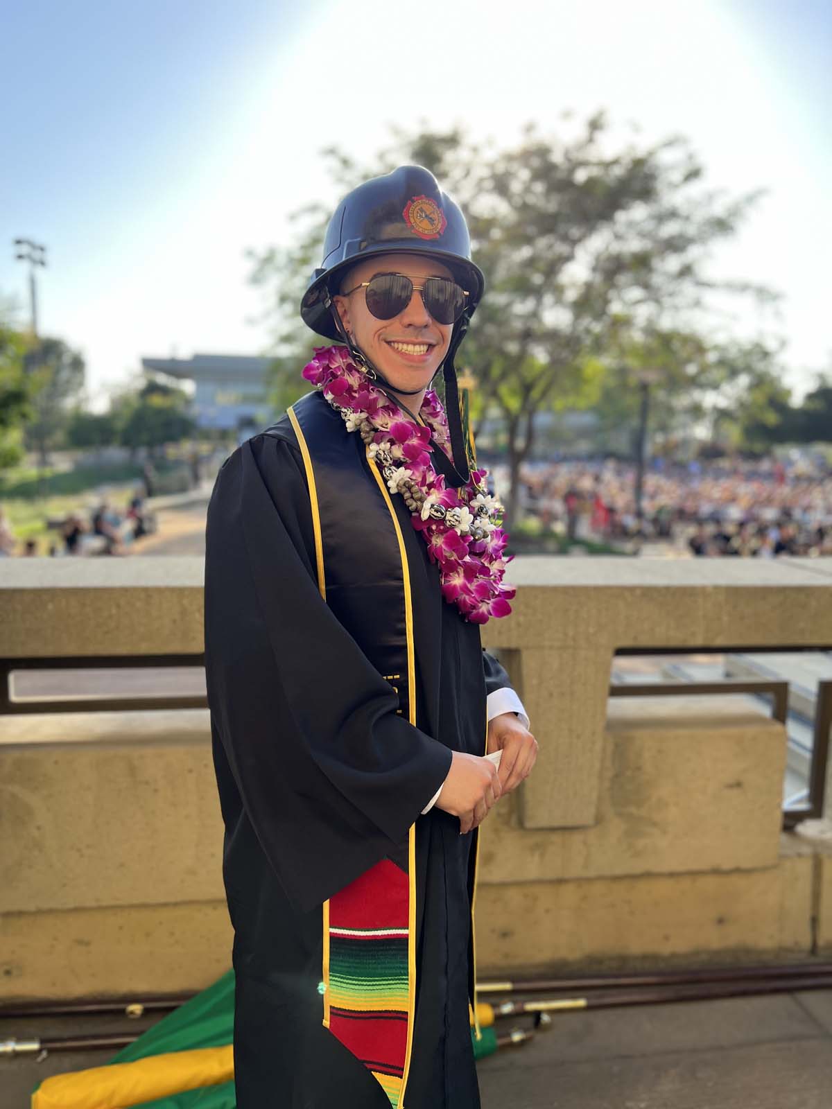 People enjoying Commencement