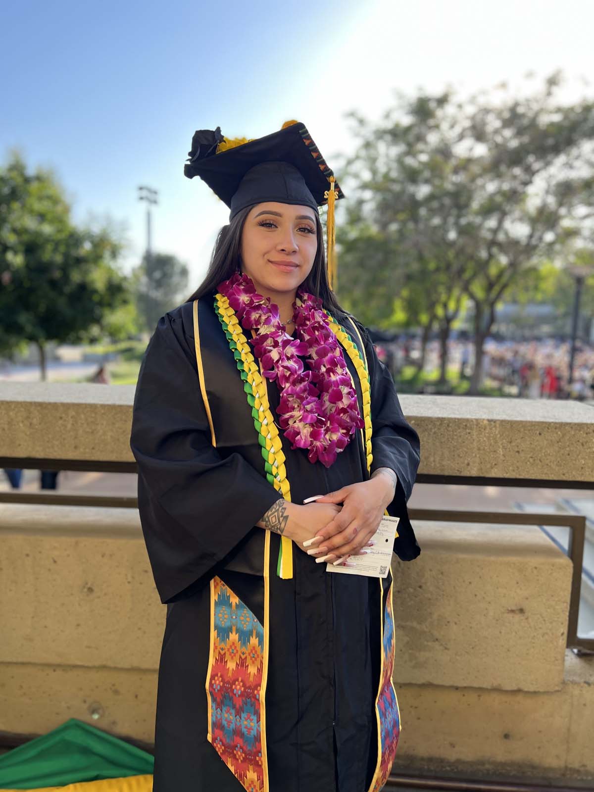 People enjoying Commencement