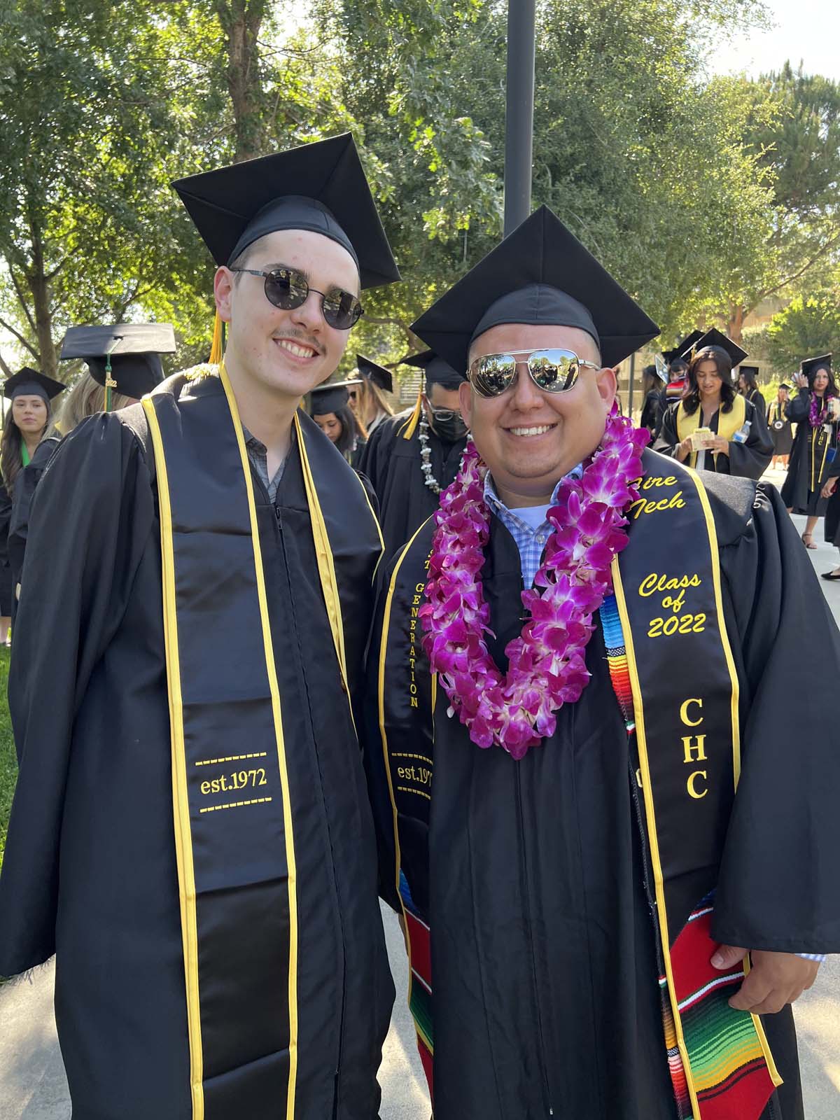 People enjoying Commencement