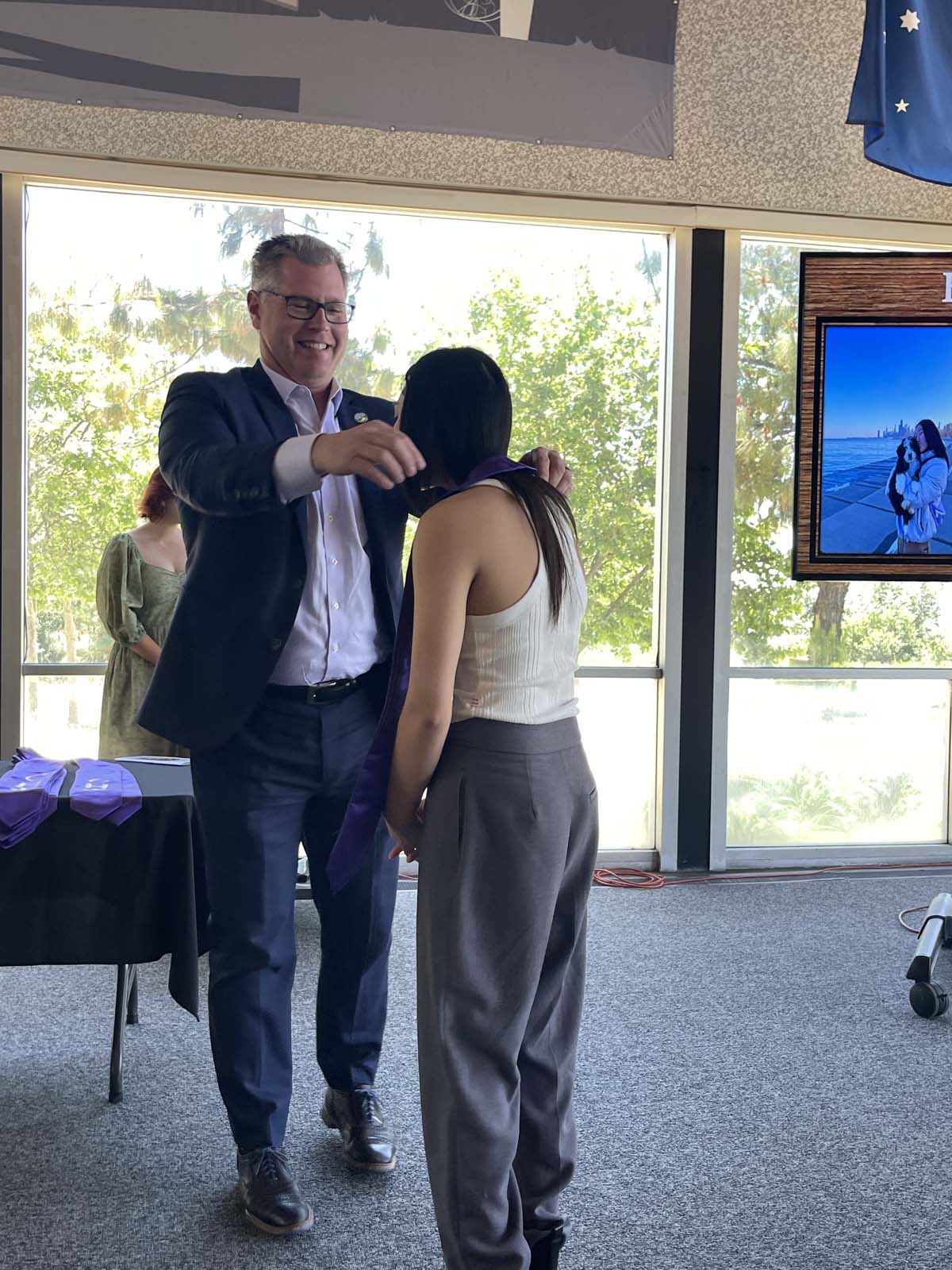 People enjoying the Honors Luncheon