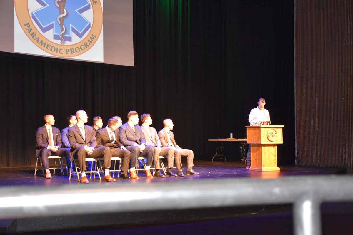 People enjoying the Paramedic Graduation