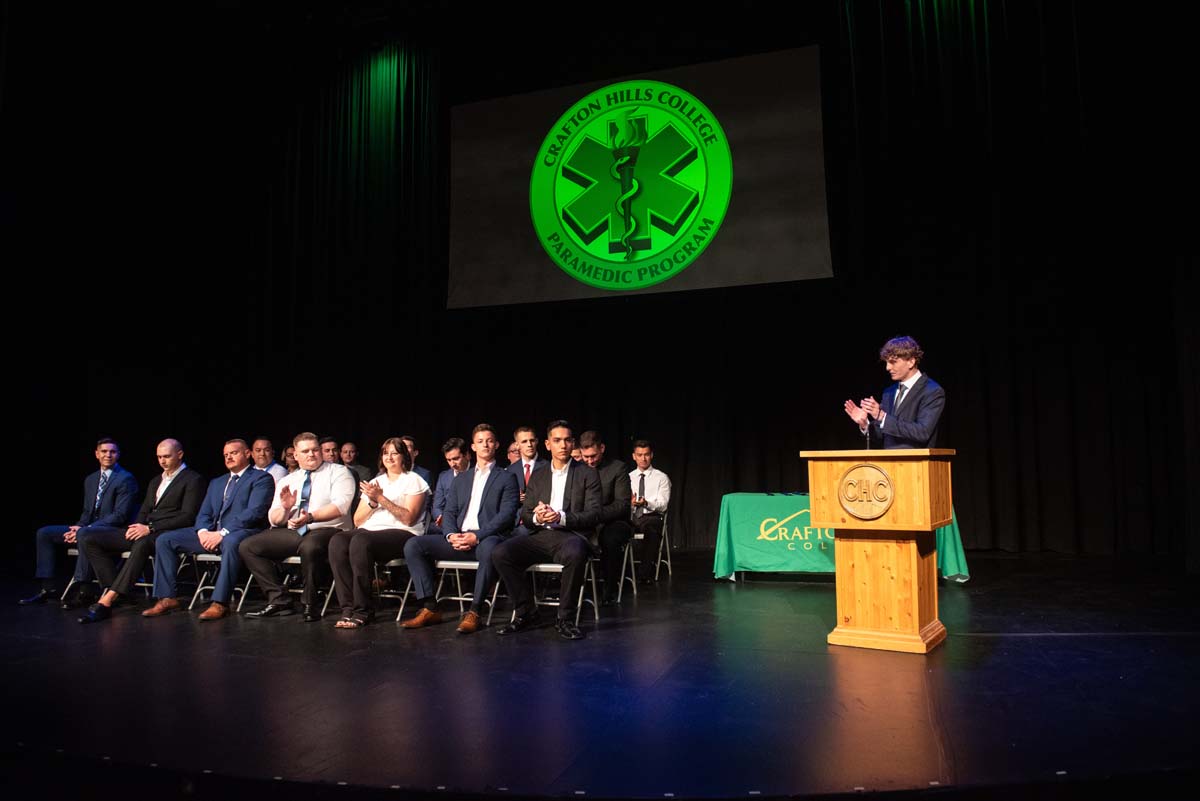 People enjoying Paramedic Graduation