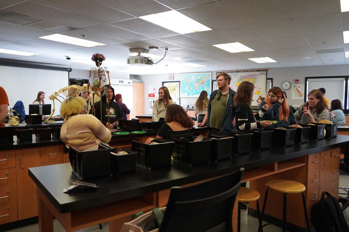 People at Anthropology Open House