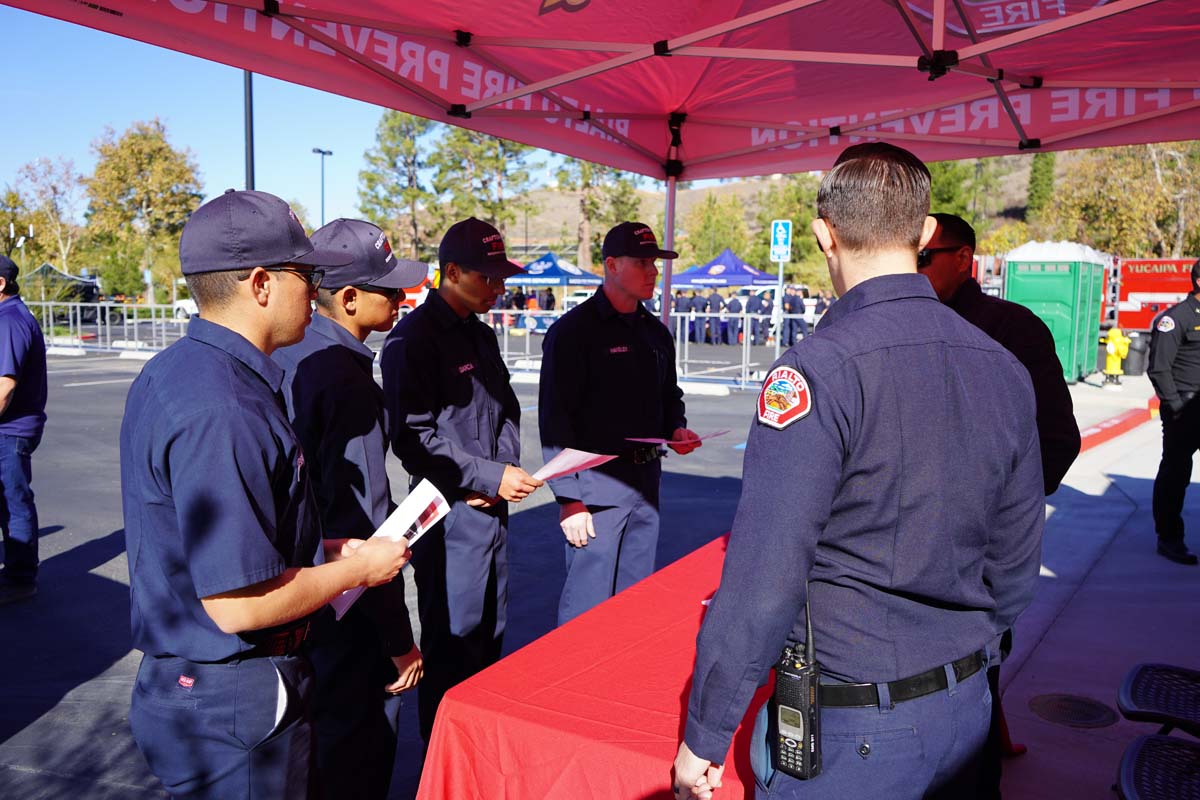 People enjoying the career fair