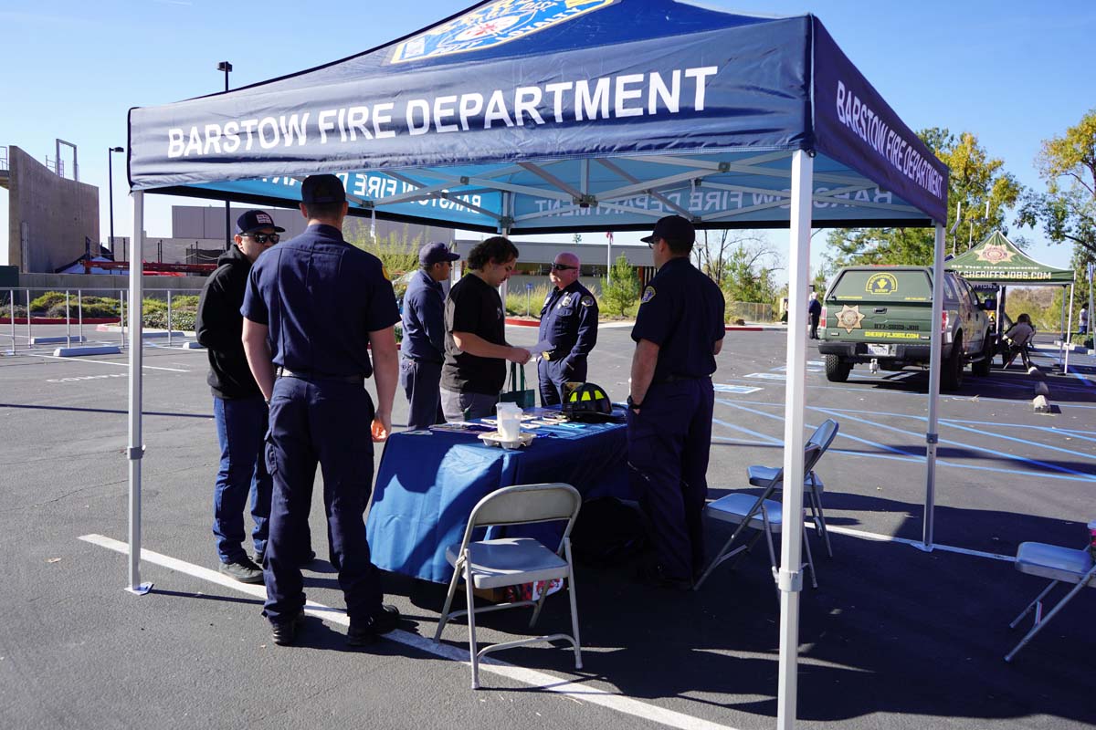 People enjoying the career fair