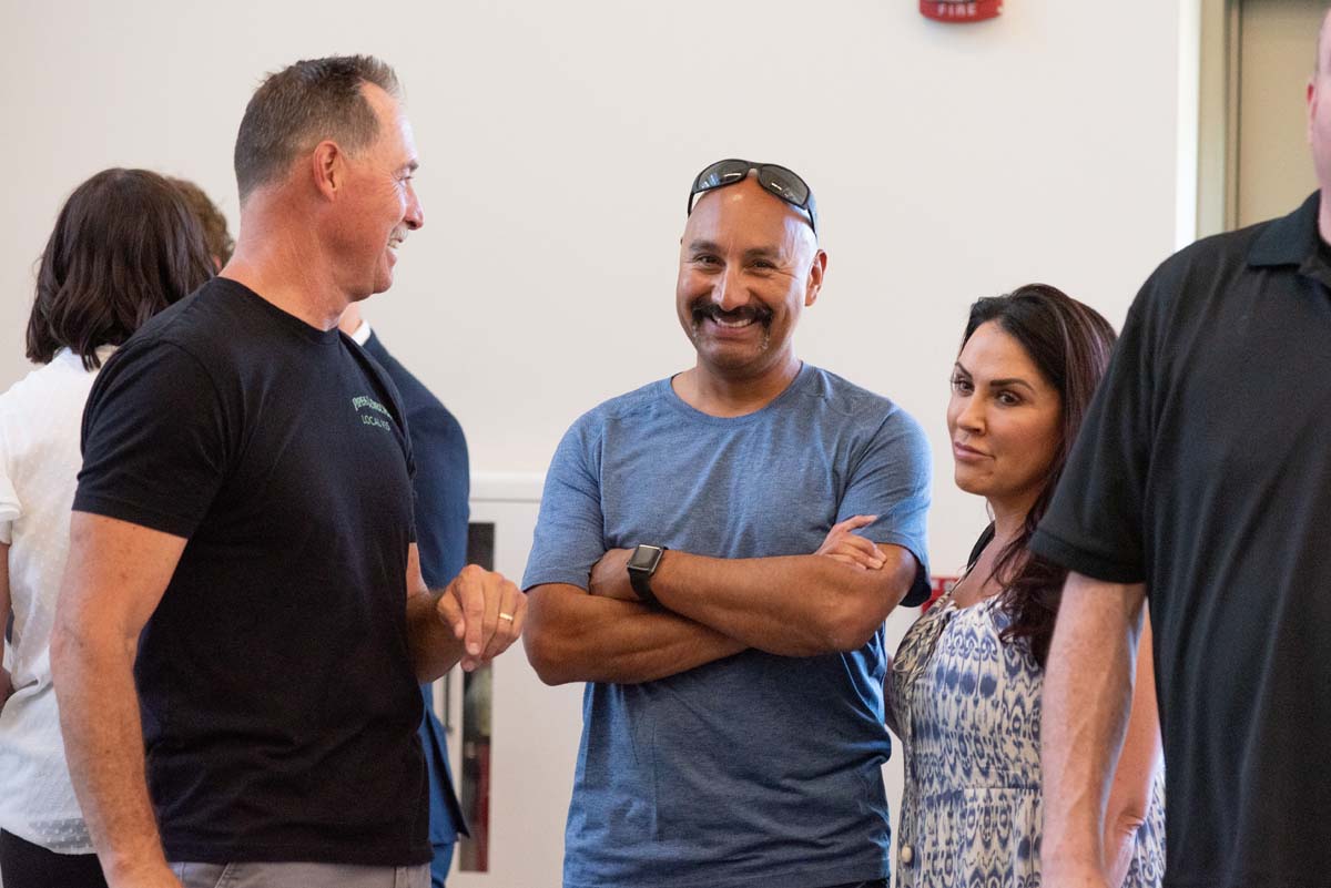 People enjoying the Paramedic Alumni Reception