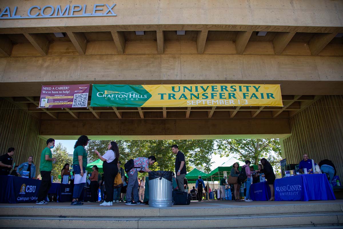 People enjoying the Transfer Fair