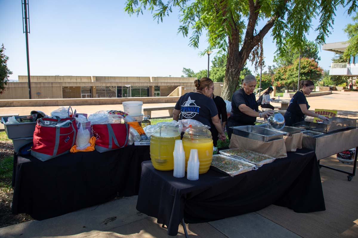 People enjoying the Transfer Fair